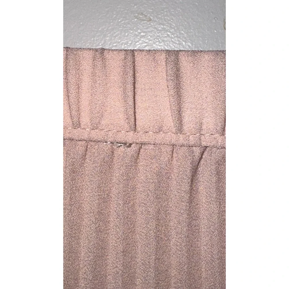 Banana Republic Pleated Mini Skirt Blush Pink Elastic Waist Lined Size 6